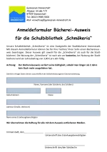 Antrag Büchereiausweis